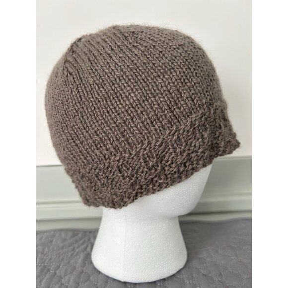 Love Nana Hand Knit 100% Alpaca Beanie Hat Mocha Brown OS - Picture 6 of 12